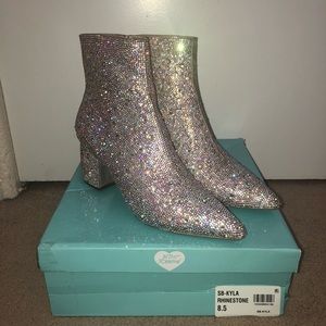 Kyla Rhinestone Booties Betsey Johnson